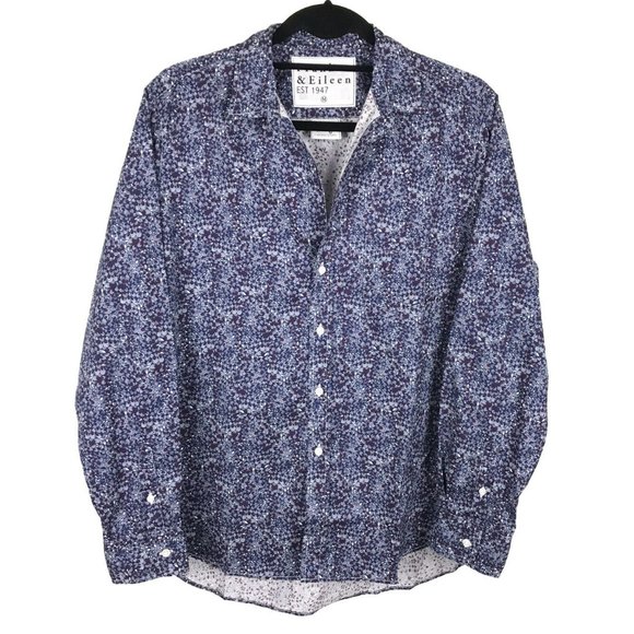 Eileen Button-Up - Blue, Red Floral